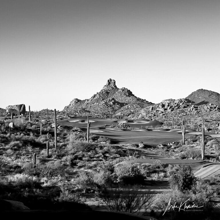 Troon North Black and White Golf Wall Art | Monochrome Collection