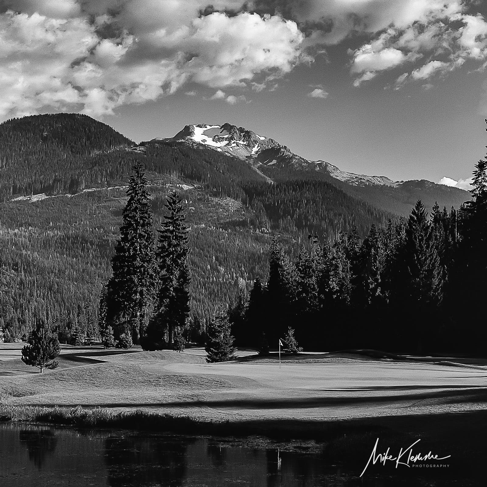 Whistler Golf Club Black and White Golf Art | Monochrome Collection